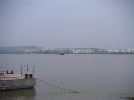 traversée du Danube sur un bac...