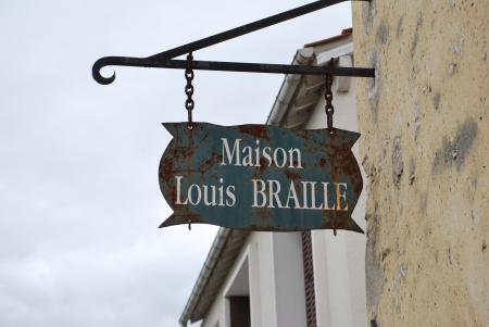 ici : la maison natale de Louis Braille